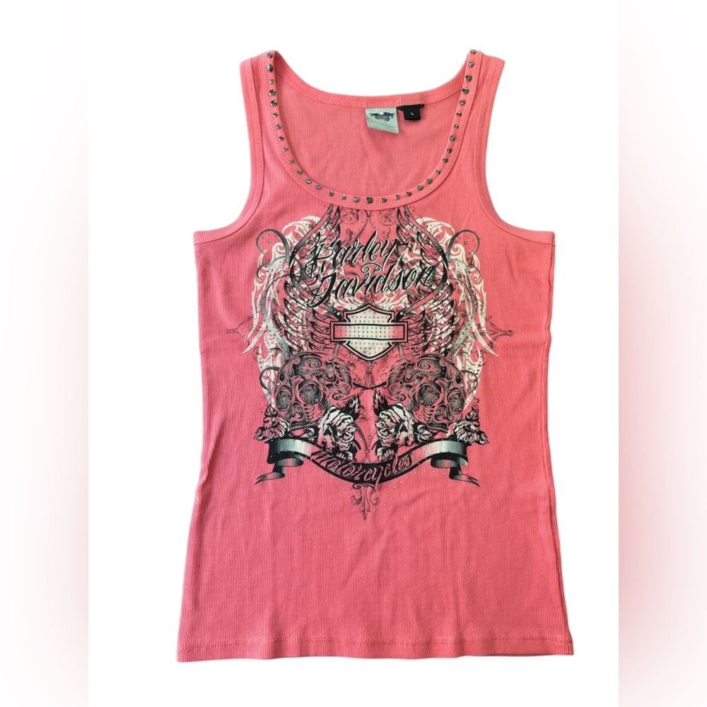 Harley Davidson pink tank top